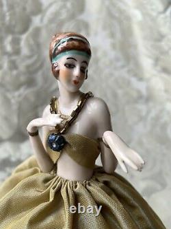 Superb Half-doll/demi-figurine/teepuppe/art Deco/ Pincushion Doll/flapper/fasold