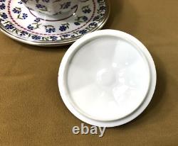 TETARD FRERES sauce pan ART DECO porcelain Limoges solid silver MINERVA cup