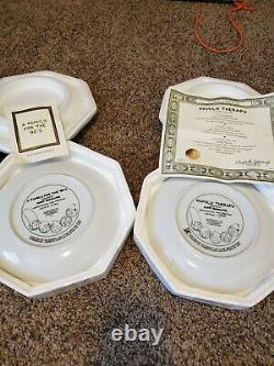 The Simpsons Franklin Mint 24kt Gold 6 Set Collector Plates Coa Rare Bart Lisa