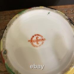 Trico China Nagoya Japan Art Deco Nude Lady Vanity Dresser Trinket Powder Box