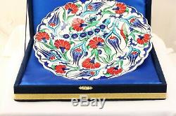 Turkish Handmade 10 25 cm Handpainted Iznik Ceramic Pottery Plate Decorative