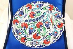 Turkish Handmade 10 25 cm Handpainted Iznik Ceramic Pottery Plate Decorative