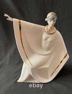 VERY RARE Tengra Porcelanas M. Requena Valencia Spain Art Deco Porcelain n Gold