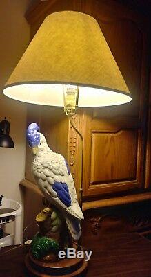 VINTAGE DecoTable Lamp Parrot Cockatoo FULL SIZE COCKATOO. RARE BEAUTIFUL FIND