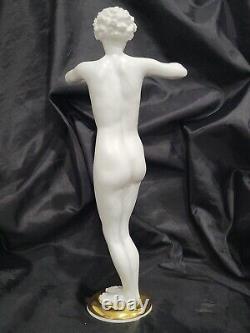 VINTAGE ROSENTHAL NUDE LADY WithBALL By LUITPOLD ADAM 17,5 RARE ART DECO #780
