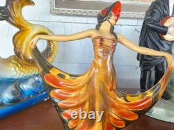 VNTG RARE ART DECO WADE FIGURINE PAVLOVA DANCER J VAN HALLEN 1930 # & signed