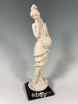 VTG'87 Giuseppe Armani Capodimonte Florence Figurine Lady With Muff 0408F