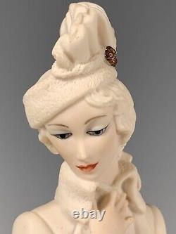 VTG'87 Giuseppe Armani Capodimonte Florence Figurine Lady With Muff 0408F