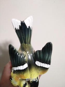 VTG NAPCO CERAMIC PORCELAIN Mom Bird Feeding Baby Bird SPAGTTIE Figurine JAPAN