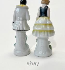 VTG Pierrot Pierrette Lady Man Clown Figurine Porcelain German Old Art Deco Lot