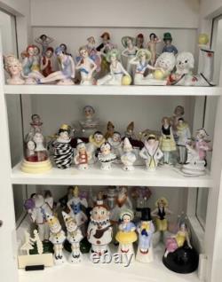 VTG Pierrot Pierrette Lady Man Clown Figurine Porcelain German Old Art Deco Lot