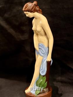 VTG RARE ART DECO Exotic NUDE Naked LADY PORCELAIN FIGURINE Statue