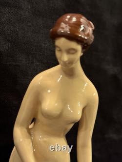 VTG RARE ART DECO Exotic NUDE Naked LADY PORCELAIN FIGURINE Statue