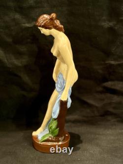 VTG RARE ART DECO Exotic NUDE Naked LADY PORCELAIN FIGURINE Statue