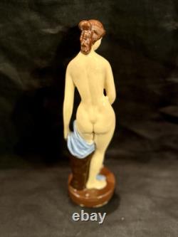 VTG RARE ART DECO Exotic NUDE Naked LADY PORCELAIN FIGURINE Statue