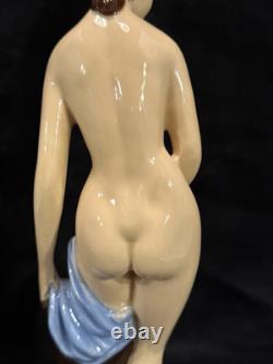 VTG RARE ART DECO Exotic NUDE Naked LADY PORCELAIN FIGURINE Statue