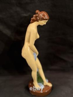 VTG RARE ART DECO Exotic NUDE Naked LADY PORCELAIN FIGURINE Statue