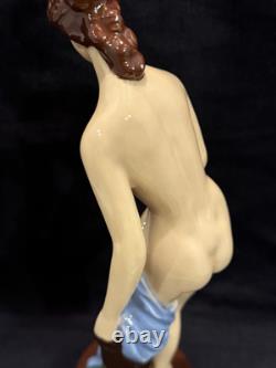 VTG RARE ART DECO Exotic NUDE Naked LADY PORCELAIN FIGURINE Statue