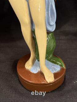 VTG RARE ART DECO Exotic NUDE Naked LADY PORCELAIN FIGURINE Statue