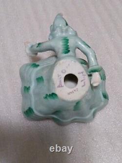 VTG RARE CHRISTMAS OCCUPIED JAPAN FALLING ICE SKATING Pixie CANDY BOWL As Is
