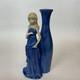 Vtg Rose Porcelain Lady Figurine Bud Vase Art Deco Style Elegant Sculpture 8