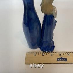 VTG Rose Porcelain Lady Figurine Bud Vase Art Deco Style Elegant Sculpture 8