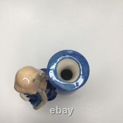 VTG Rose Porcelain Lady Figurine Bud Vase Art Deco Style Elegant Sculpture 8