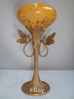 Vase Dragonfly Wildlife Art Deco Style Art Nouveau Style Porcelain Bronze Figuri
