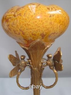 Vase Figurine Dragonfly Wildlife Art Deco Style Art Nouveau Style Porcelain Bron