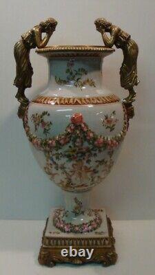 Vase Figurine Flower Art Deco Style Art Nouveau Style Porcelain Bronze Ceramic