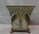 Vase Marabou Bird Art Deco Style Art Nouveau Style Porcelain Bronze