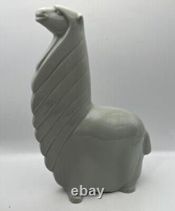 Very RARE LENOX LLAMA ART DECO Style Vintage Gray Grey Figurine Glossy 1960s