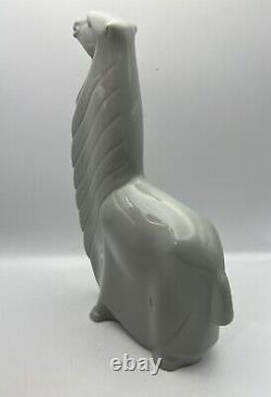 Very RARE LENOX LLAMA ART DECO Style Vintage Gray Grey Figurine Glossy 1960s