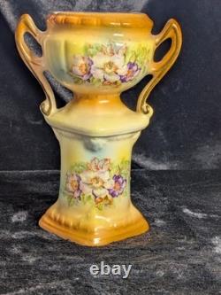 Very Rare 1920s Antique Bud Vase Czech VTG Hand-Painted Art Deco Porcelain Very Rare 1920s Antique Bud Vase Czech VTG Hand-Painted Art Deco Porcelain
