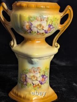 Very Rare 1920s Antique Bud Vase Czech VTG Hand-Painted Art Deco Porcelain