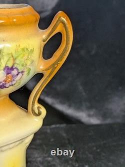 Very Rare 1920s Antique Bud Vase Czech VTG Hand-Painted Art Deco Porcelain