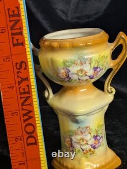 Very Rare 1920s Antique Bud Vase Czech VTG Hand-Painted Art Deco Porcelain