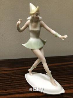 Very Rare Art Deco Germany Porcelain Dancer Figurine Signed Josef Lorenzl
