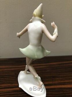 Very Rare Art Deco Germany Porcelain Dancer Figurine Signed Josef Lorenzl
