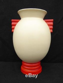 Very Rare Boch Freres Ceramic Vase Art Deco Bauhaus Charles Catteau Belgium Top