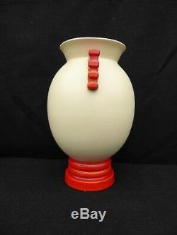 Very Rare Boch Freres Ceramic Vase Art Deco Bauhaus Charles Catteau Belgium Top