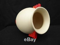 Very Rare Boch Freres Ceramic Vase Art Deco Bauhaus Charles Catteau Belgium Top