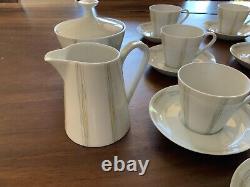 Very Rare Vintage Art Deco Schonwald Bavaria German Porcelain Tea Set for 8