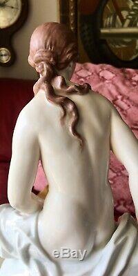 Very rare Antique Rosenthal Art Deco Nude X-large Porcelain Figurine 1920s
