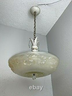 Vintage 1930-40s PORCELIER Bedroom 4 Light Hanging Fixture