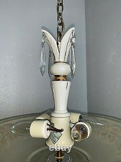 Vintage 1930-40s PORCELIER Bedroom 4 Light Hanging Fixture