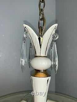 Vintage 1930-40s PORCELIER Bedroom 4 Light Hanging Fixture