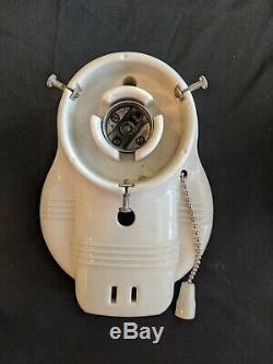 Vintage 1930's Over-sink Porcelain PAULDING Bath Wall Sconce Light, Rewired