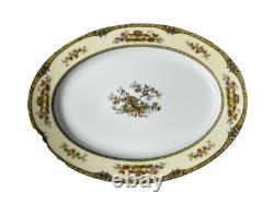 Vintage 1930s Noritake Matrix Art Deco Pheasant Bird Porcelain 16 Oval Platter