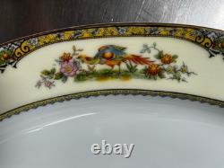 Vintage 1930s Noritake Matrix Art Deco Pheasant Bird Porcelain 16 Oval Platter